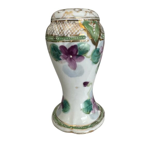 Vintage Porcelain Hand Painted Hat Pin Holder Bud Vase - Picture 4 of 10